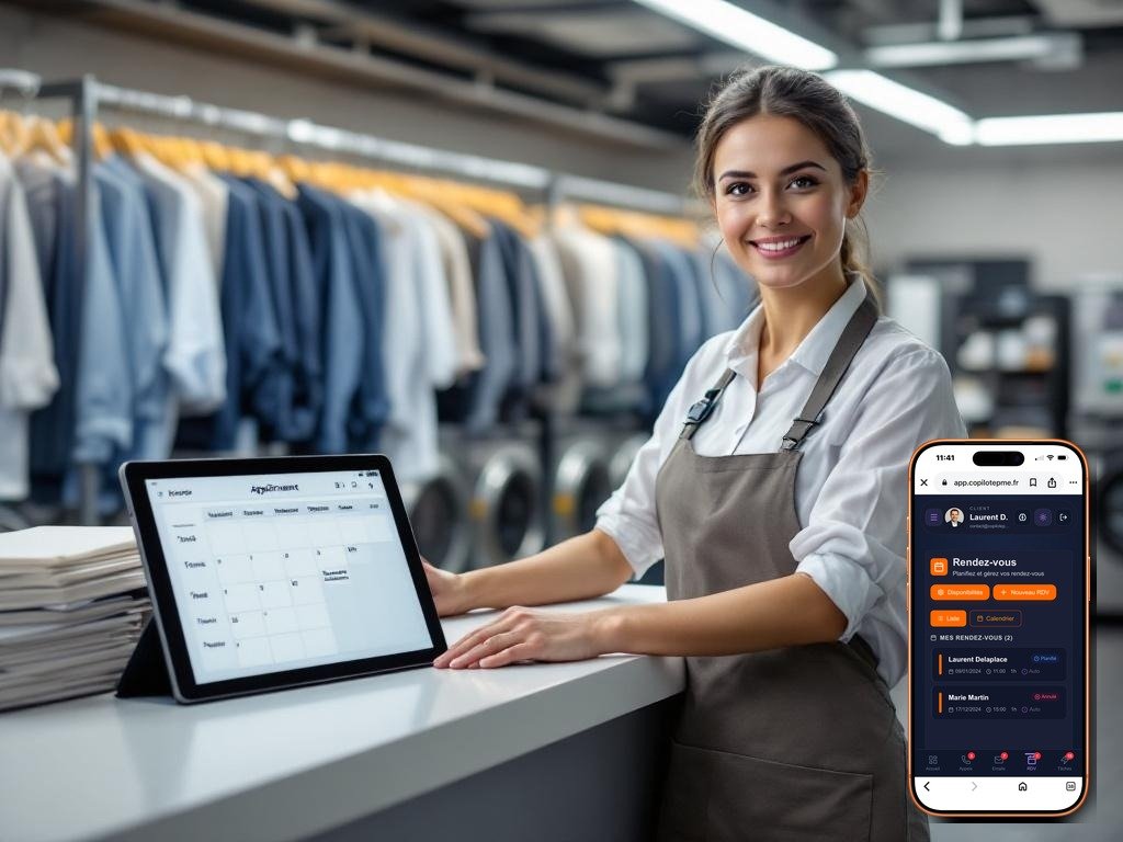 Pressing-Blanchisserie Gestion des Rendez-vous - satisfaction avec DuoPME