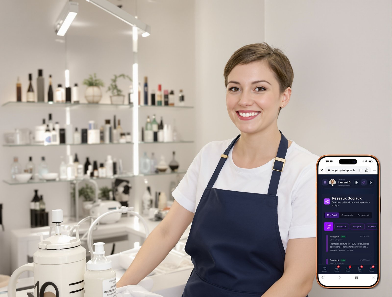 Prothésiste ongulaire Réseaux Sociaux - satisfaction avec DuoPME